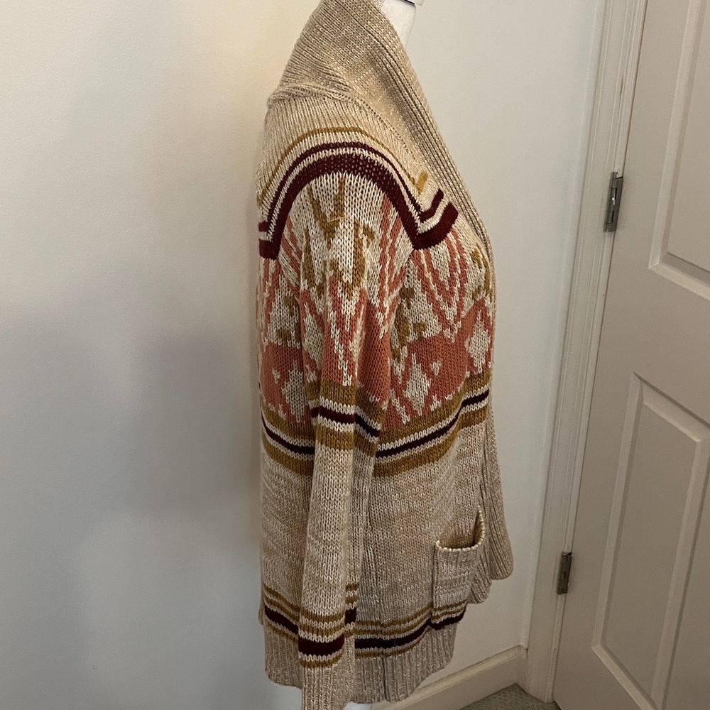 Cozy Beige and Brown Women's Sweater - Picture 3 of 5